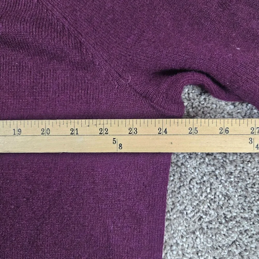 J Crew Sweater Mens XL Purple Wool Blend Crewneck Pullover Raglan Preppy